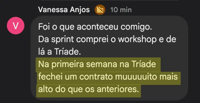 Depoimento de Vanessa Anjos