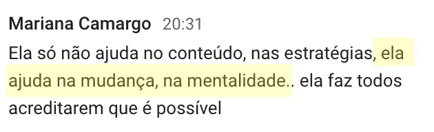 Depoimento de Mariana Camargo