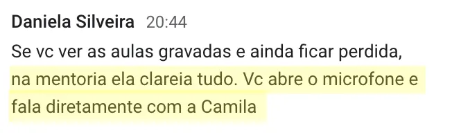 Depoimento de Daniela Silveira